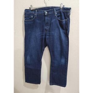 Levis 514 Cropped Jeans Mens Blue Straight Fit Denim 36x30 (35x26)